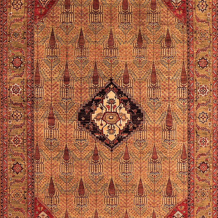 Machine Washable Oriental Orange Industrial Area Rugs, wshurb2356org