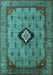 Oriental Turquoise Industrial Rug, urb2356turq