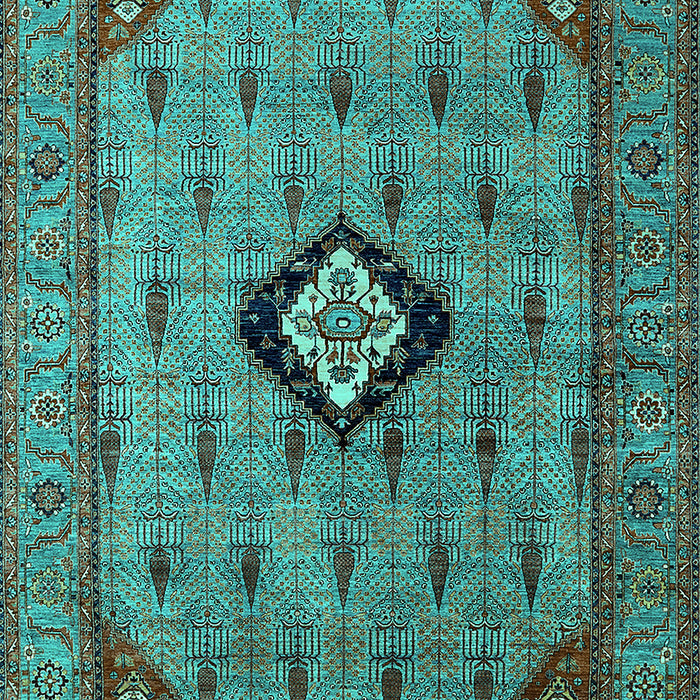 Oriental Turquoise Industrial Rug, urb2356turq
