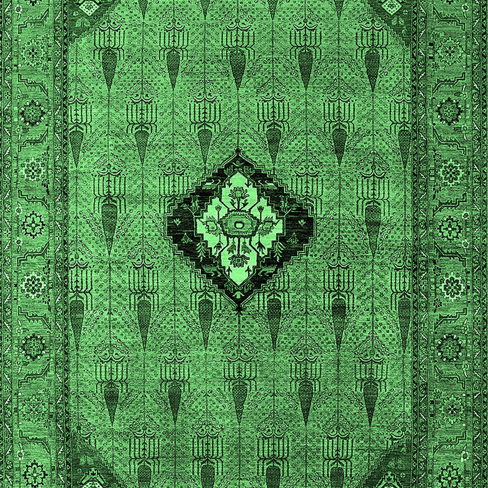 Oriental Emerald Green Industrial Rug, urb2356emgrn