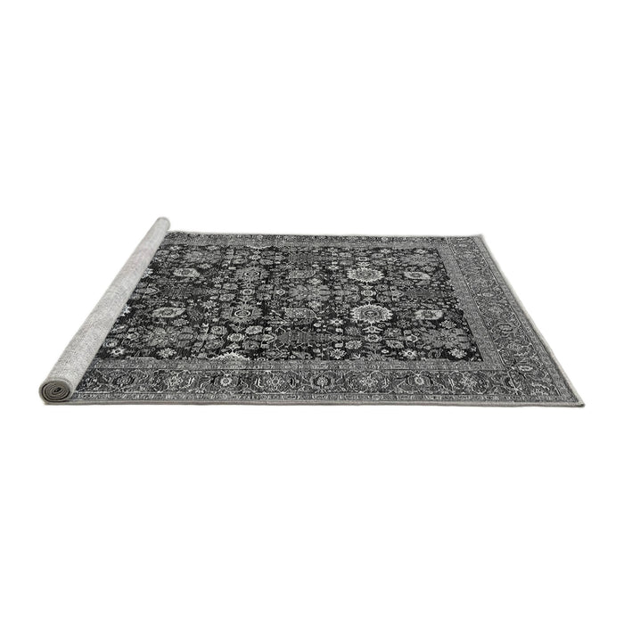 Sideview of Machine Washable Oriental Gray Traditional Rug, wshurb2357gry