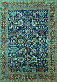 Oriental Turquoise Traditional Rug, urb2357turq