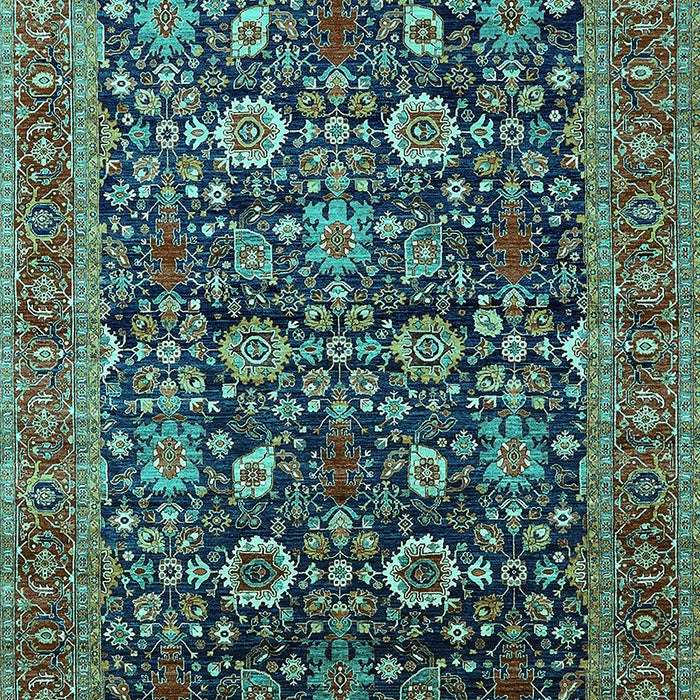 Oriental Turquoise Traditional Rug, urb2357turq
