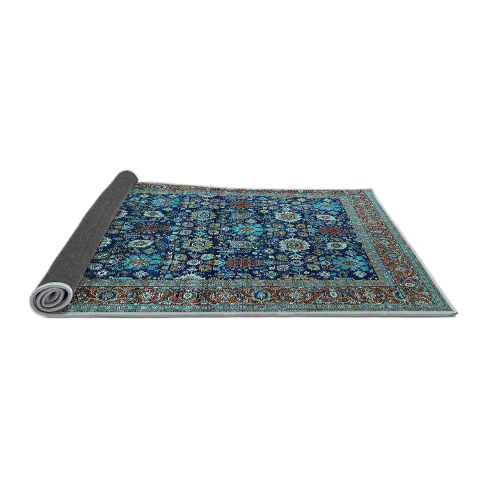Sideview of Oriental Light Blue Traditional Rug, urb2357lblu