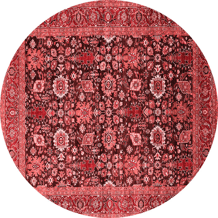 Machine Washable Oriental Red Traditional Rug, wshurb2357red