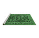 Sideview of Machine Washable Oriental Emerald Green Traditional Area Rugs, wshurb2357emgrn