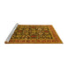 Sideview of Machine Washable Oriental Yellow Traditional Rug, wshurb2357yw