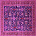 Square Oriental Pink Traditional Rug, urb2357pnk