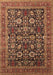 Machine Washable Oriental Brown Traditional Rug, wshurb2357brn