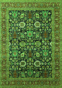 Oriental Green Traditional Rug, urb2357grn