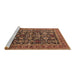 Sideview of Machine Washable Oriental Brown Traditional Rug, wshurb2357brn