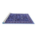 Sideview of Machine Washable Oriental Blue Traditional Rug, wshurb2357blu