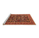 Sideview of Machine Washable Oriental Orange Traditional Area Rugs, wshurb2357org