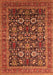 Machine Washable Oriental Orange Traditional Area Rugs, wshurb2357org