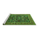 Sideview of Machine Washable Oriental Green Traditional Area Rugs, wshurb2357grn