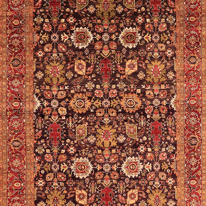 Oriental Orange Traditional Rug, urb2357org