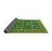 Sideview of Oriental Green Traditional Rug, urb2357grn