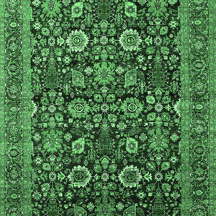 Oriental Emerald Green Traditional Rug, urb2357emgrn