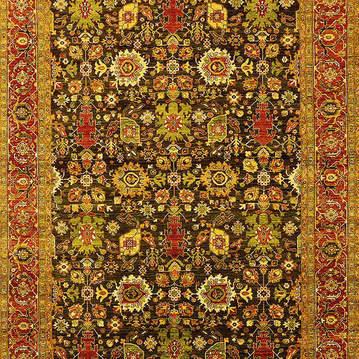 Oriental Yellow Traditional Rug, urb2357yw