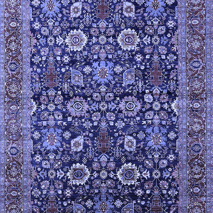 Machine Washable Oriental Blue Traditional Rug, wshurb2357blu