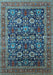 Oriental Light Blue Traditional Rug, urb2357lblu