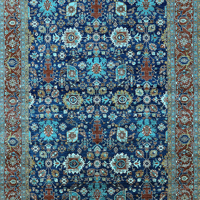 Oriental Light Blue Traditional Rug, urb2357lblu
