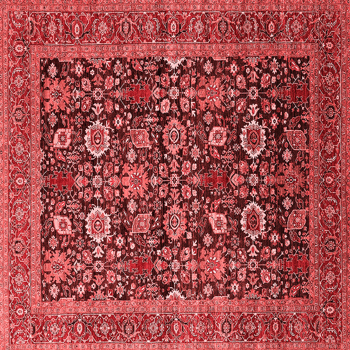 Machine Washable Oriental Red Traditional Rug, wshurb2357red