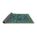 Sideview of Oriental Turquoise Traditional Rug, urb2357turq