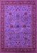 Machine Washable Oriental Purple Traditional Area Rugs, wshurb2358pur