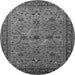 Round Oriental Gray Traditional Rug, urb2358gry