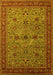 Oriental Yellow Traditional Rug, urb2358yw
