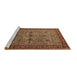 Sideview of Machine Washable Oriental Brown Traditional Rug, wshurb2358brn