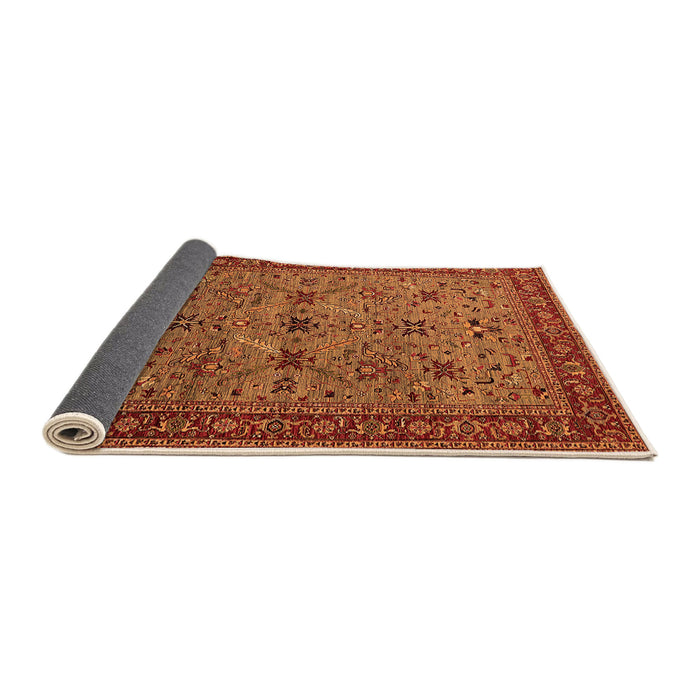 Sideview of Oriental Orange Traditional Rug, urb2358org