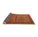 Sideview of Oriental Orange Traditional Rug, urb2358org