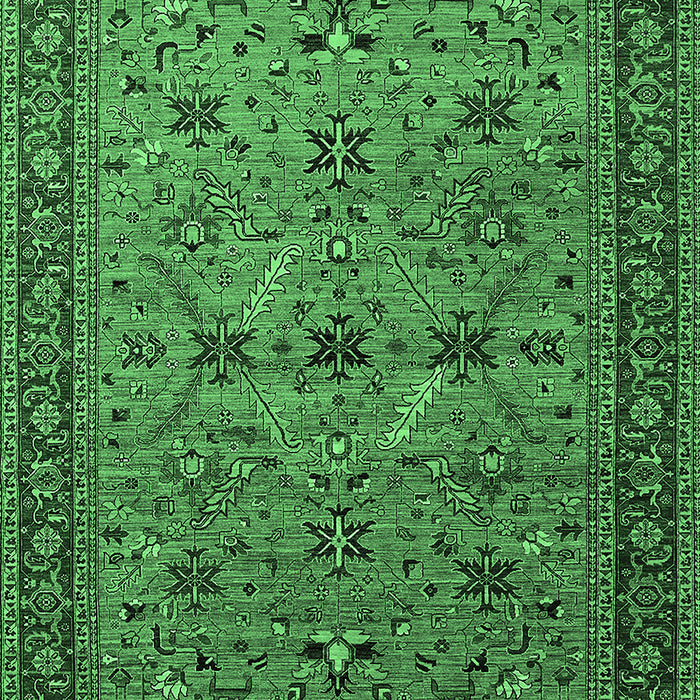 Oriental Emerald Green Traditional Rug, urb2358emgrn