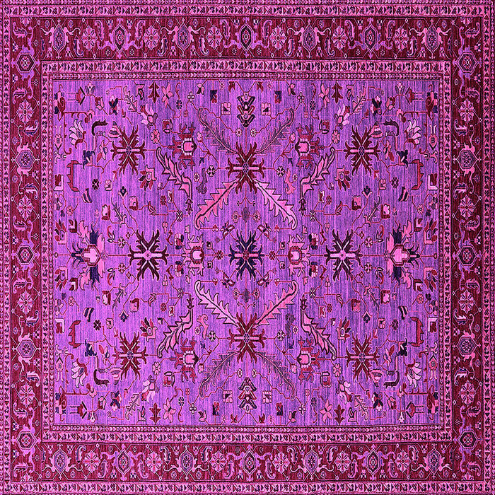 Square Oriental Pink Traditional Rug, urb2358pnk