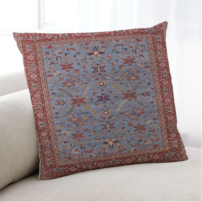 Lifestyle Image of Mid-Century Modern Urban Square Gunmetal Gray Throw Pillow, 18 inch by 18 inch, pwurb2358