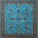 Square Oriental Light Blue Traditional Rug, urb2358lblu