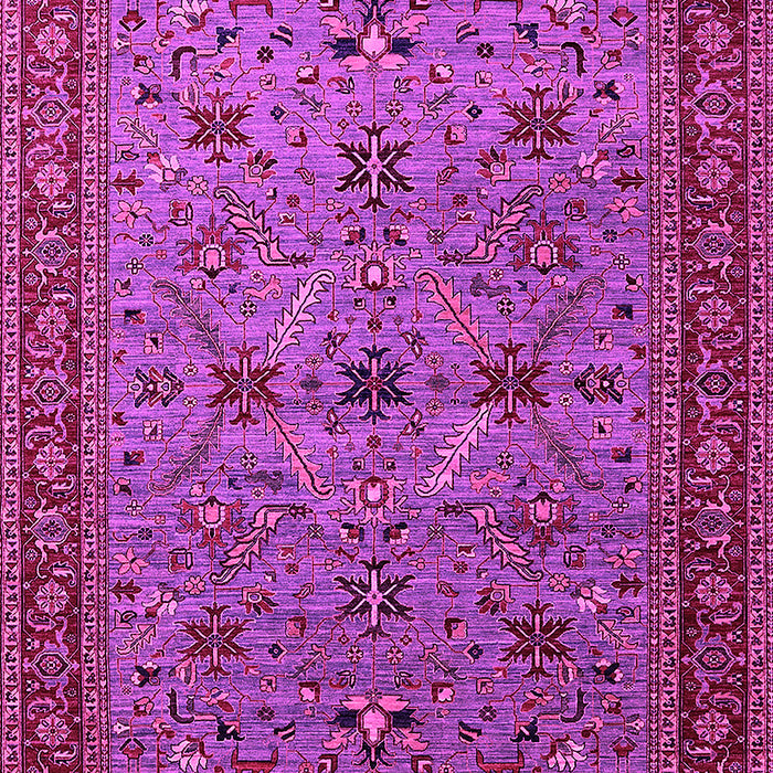 Machine Washable Oriental Pink Traditional Rug, wshurb2358pnk