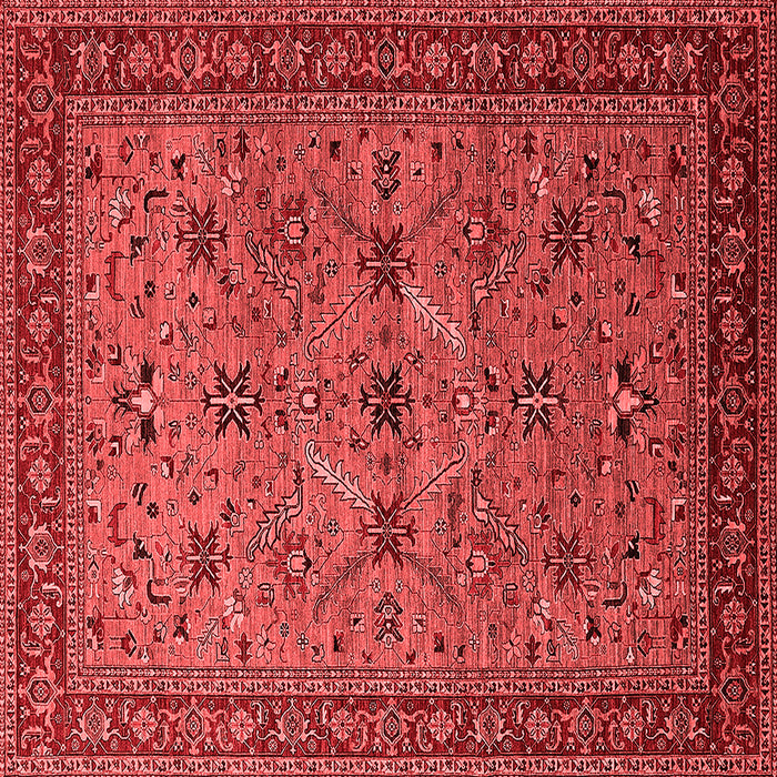 Machine Washable Oriental Red Traditional Rug, wshurb2358red