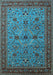 Oriental Light Blue Traditional Rug, urb2358lblu