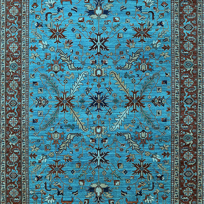 Oriental Light Blue Traditional Rug, urb2358lblu