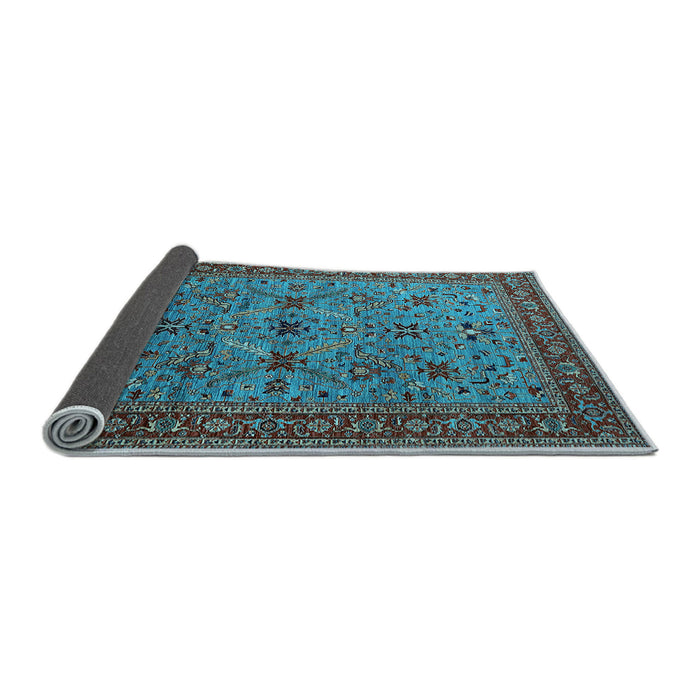 Sideview of Oriental Light Blue Traditional Rug, urb2358lblu