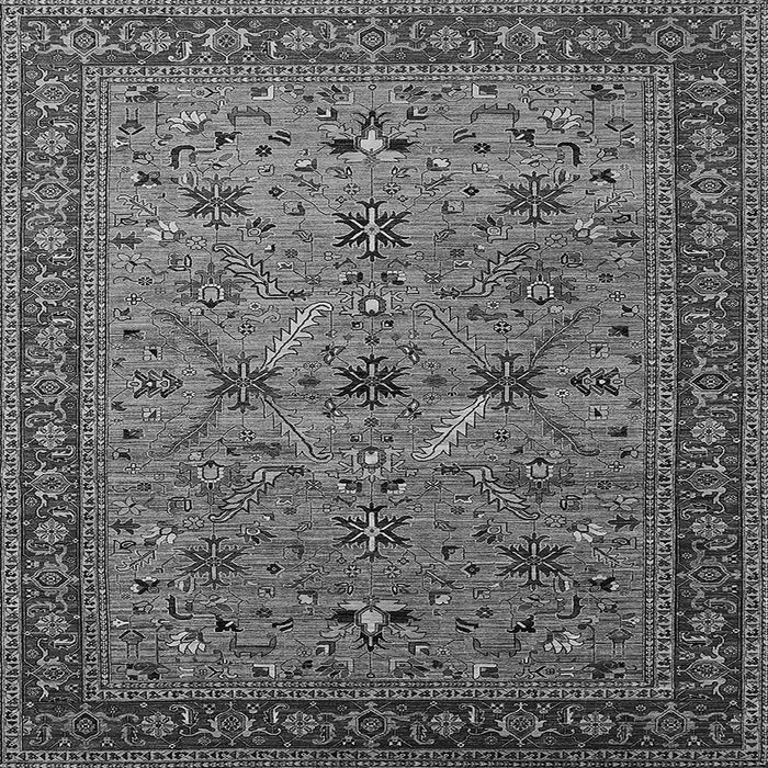 Square Oriental Gray Traditional Rug, urb2358gry