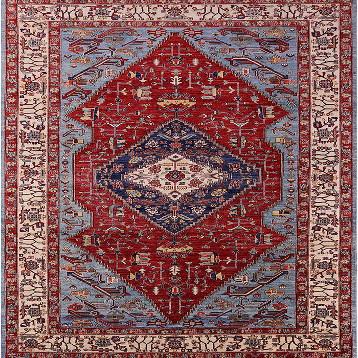 Square Machine Washable Industrial Modern Cranberry Red Rug, wshurb2359