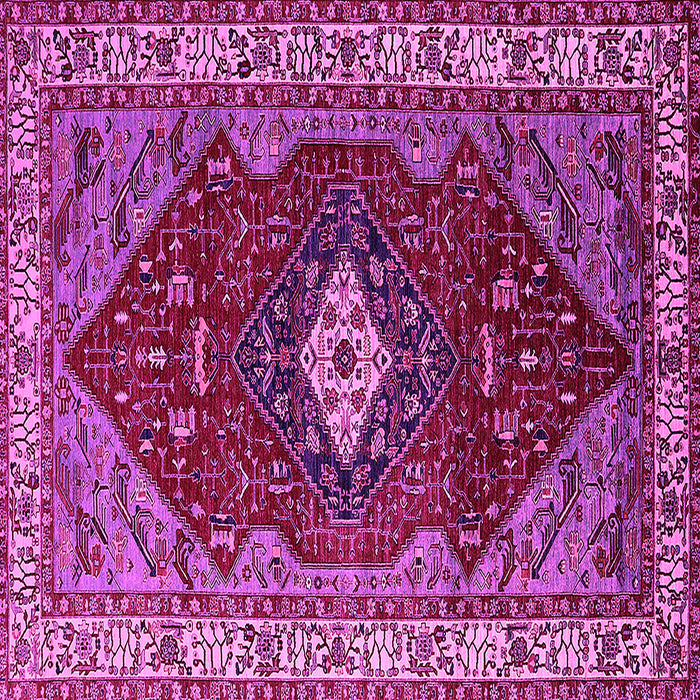 Square Machine Washable Persian Pink Traditional Rug, wshurb2359pnk