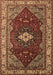 Machine Washable Persian Brown Traditional Rug, wshurb2359brn