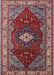 Mid-Century Modern Cranberry Red Persian Rug, urb2359