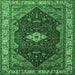 Square Persian Emerald Green Traditional Rug, urb2359emgrn