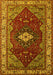 Machine Washable Persian Yellow Traditional Rug, wshurb2359yw